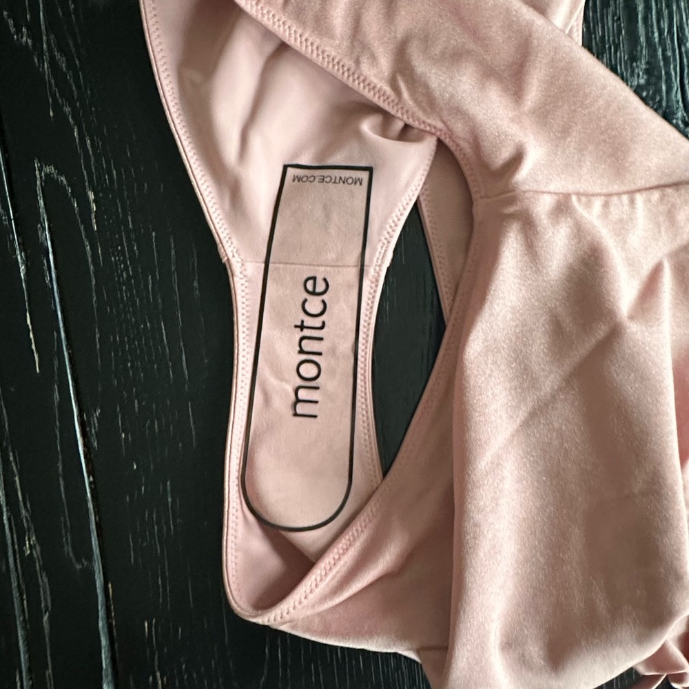 Montce Pink Satin Petal One Piece NWT - Picture 10 of 10